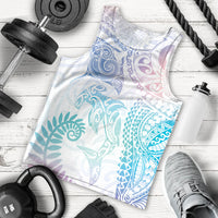 Aotearoa Maori Sea Animals Tribal Men Tank Top Manta Ray and Shark Moko Pattern Sweet Pastel LT03 - Polynesian Pride