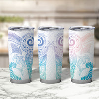Aotearoa Maori Sea Animals Tribal Tumbler Cup Manta Ray and Shark Moko Pattern Sweet Pastel LT03 - Polynesian Pride