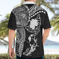 Hawaiian Manta Ray Tribal Hawaiian Shirt Polynesian Art Motifs Black Color LT03 - Polynesian Pride
