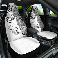 Hawaiian Manta Ray Tribal Car Seat Cover Polynesian Art Motifs White Color LT03 One Size White - Polynesian Pride