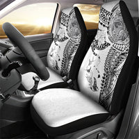 Hawaiian Manta Ray Tribal Car Seat Cover Polynesian Art Motifs White Color LT03 - Polynesian Pride