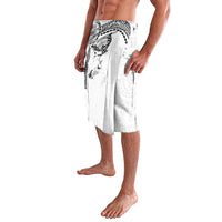 Hawaiian Manta Ray Tribal Lavalava Polynesian Art Motifs White Color