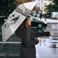 Hawaiian Manta Ray Tribal Umbrella Polynesian Art Motifs White Color