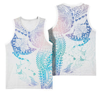 Hawaiian Manta Ray Tribal Basketball Jersey Polynesian Art Motifs Sweet Pastel LT03 - Polynesian Pride