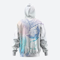Hawaiian Manta Ray Tribal Hoodie Polynesian Art Motifs Sweet Pastel LT03 - Polynesian Pride