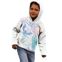 Hawaiian Manta Ray Tribal Kid Hoodie Polynesian Art Motifs Sweet Pastel LT03 - Polynesian Pride