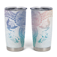 Hawaiian Manta Ray Tribal Tumbler Cup Polynesian Art Motifs Sweet Pastel LT03 Multicolor - Polynesian Pride