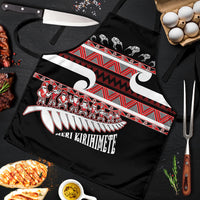 New Zealand Christmas Apron Funny Santa Claus Haka Dance with Tukutuku LT03 Multicolor - Polynesian Pride