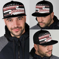 New Zealand Christmas Mesh Trucker Cap Funny Santa Claus Haka Dance with Tukutuku LT03 - Polynesian Pride