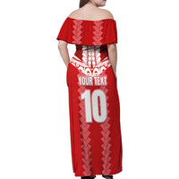 Custom Tahiti Football Polynesian Pattern Family Matching Off Shoulder Maxi Dress and Hawaiian Shirt LT03 - Polynesian Pride