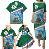 Marshall Islands Kwajalein Atoll Family Matching Puletasi and Hawaiian Shirt Polynesian Pattern and Undersea Animals LT03 - Polynesian Pride