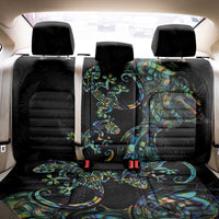 New Zealand Gecko Maori Art Tattoo Back Car Seat Cover Silver Fern and Paua Shell Mode LT03 - Polynesian Pride