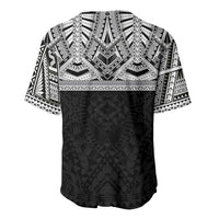 Samoan Traditional Art Tattoos Baseball Jersey Tatau Tribal Motifs with Ula Fala Black LT03 - Polynesian Pride