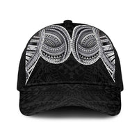 Samoan Traditional Art Tattoos Baseball Net Cap Tatau Tribal Motifs with Ula Fala Black LT03 One Size Black Black - Polynesian Pride