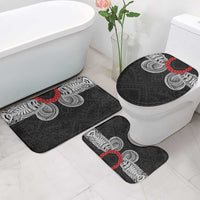 Samoan Traditional Art Tattoos Bathroom Set Tatau Tribal Motifs with Ula Fala Black LT03 - Polynesian Pride
