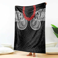 Samoan Traditional Art Tattoos Blanket Tatau Tribal Motifs with Ula Fala Black LT03 - Polynesian Pride