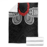 Samoan Traditional Art Tattoos Blanket Tatau Tribal Motifs with Ula Fala Black LT03 - Polynesian Pride