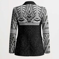 Samoan Traditional Art Tattoos Blazer Tatau Tribal Motifs with Ula Fala Black LT03 - Polynesian Pride