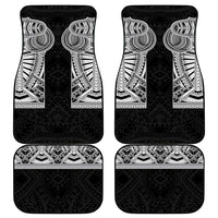 Samoan Traditional Art Tattoos Car Mats Tatau Tribal Motifs with Ula Fala Black LT03 - Polynesian Pride