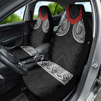 Samoan Traditional Art Tattoos Car Seat Cover Tatau Tribal Motifs with Ula Fala Black LT03 - Polynesian Pride