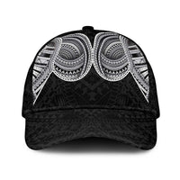 Samoan Traditional Art Tattoos Classic Cap Tatau Tribal Motifs with Ula Fala Black LT03 Universal Fit Black - Polynesian Pride