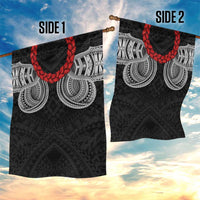 Samoan Traditional Art Tattoos Garden Flag Tatau Tribal Motifs with Ula Fala Black LT03 - Polynesian Pride
