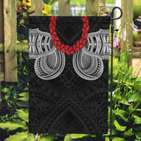 Samoan Traditional Art Tattoos Garden Flag Tatau Tribal Motifs with Ula Fala Black LT03 Garden Flag Black - Polynesian Pride