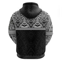 Samoan Traditional Art Tattoos Hoodie Tatau Tribal Motifs with Ula Fala Black LT03 - Polynesian Pride