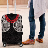 Samoan Traditional Art Tattoos Luggage Cover Tatau Tribal Motifs with Ula Fala Black LT03 Black - Polynesian Pride