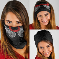 Samoan Traditional Art Tattoos Neck Gaiter Tatau Tribal Motifs with Ula Fala Black LT03 - Polynesian Pride