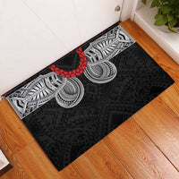 Samoan Traditional Art Tattoos Rubber Doormat Tatau Tribal Motifs with Ula Fala Black LT03 - Polynesian Pride