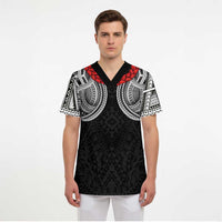 Samoan Traditional Art Tattoos Scrub Top Tatau Tribal Motifs with Ula Fala Black LT03 - Polynesian Pride