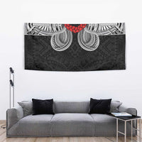 Samoan Traditional Art Tattoos Tapestry Tatau Tribal Motifs with Ula Fala Black LT03 - Polynesian Pride