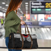 Samoan Traditional Art Tattoos Travel Bag Tatau Tribal Motifs with Ula Fala Black LT03 - Polynesian Pride