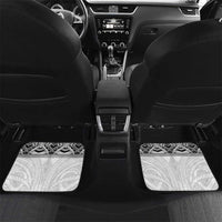 Samoan Traditional Art Tattoos Car Mats Tatau Tribal Motifs with Ula Nifo White LT03 Set 2pcs - Back White - Polynesian Pride