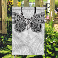 Samoan Traditional Art Tattoos Garden Flag Tatau Tribal Motifs with Ula Nifo White LT03 Garden Flag White - Polynesian Pride