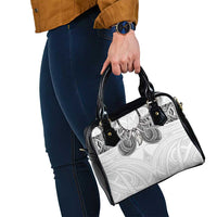 Samoan Traditional Art Tattoos Shoulder Handbag Tatau Tribal Motifs with Ula Nifo White LT03 - Polynesian Pride