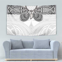 Samoan Traditional Art Tattoos Tapestry Tatau Tribal Motifs with Ula Nifo White LT03 - Polynesian Pride