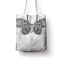 Samoan Traditional Art Tattoos Tote Bag Tatau Tribal Motifs with Ula Nifo White LT03 - Polynesian Pride