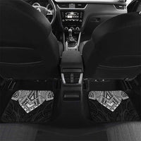 Samoan Traditional Art Tattoos Car Mats Tatau Roman Reigns Black Color LT03 Set 2pcs - Back Black - Polynesian Pride