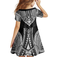 Samoan Traditional Art Tattoos Family Matching Tank Maxi Dress and Hawaiian Shirt Tatau Roman Reigns Black Color LT03 - Polynesian Pride