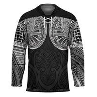 Samoan Traditional Art Tattoos Hockey Jersey Tatau Roman Reigns Black Color LT03 Unisex Black - Polynesian Pride