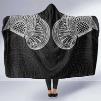 Samoan Traditional Art Tattoos Hooded Blanket Tatau Roman Reigns Black Color LT03 One Size Black - Polynesian Pride