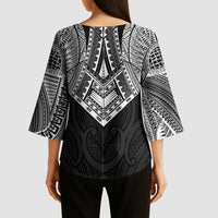 Samoan Traditional Art Tattoos Kimono Sleeve Blouse Tatau Roman Reigns Black Color LT03 - Polynesian Pride