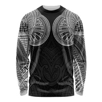 Samoan Traditional Art Tattoos Long Sleeve Shirt Tatau Roman Reigns Black Color LT03 Unisex Black - Polynesian Pride