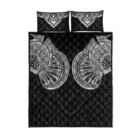Samoan Traditional Art Tattoos Quilt Bed Set Tatau Roman Reigns Black Color LT03 - Polynesian Pride
