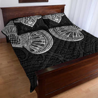 Samoan Traditional Art Tattoos Quilt Bed Set Tatau Roman Reigns Black Color LT03 - Polynesian Pride