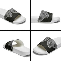 Samoan Traditional Art Tattoos Slide Sandals Tatau Roman Reigns Black Color LT03 - Polynesian Pride