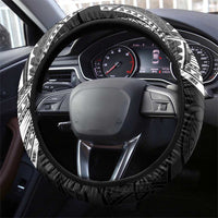 Samoan Traditional Art Tattoos Steering Wheel Cover Tatau Roman Reigns Black Color LT03 - Polynesian Pride