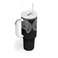 Samoan Traditional Art Tattoos Tumbler With Handle Tatau Roman Reigns Black Color LT03 - Polynesian Pride